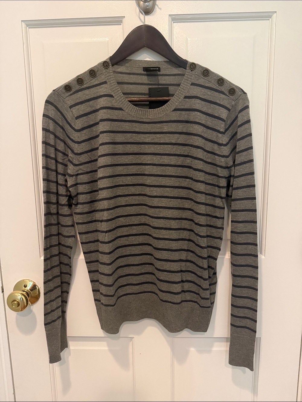 Club Monaco Gray Striped Sweater